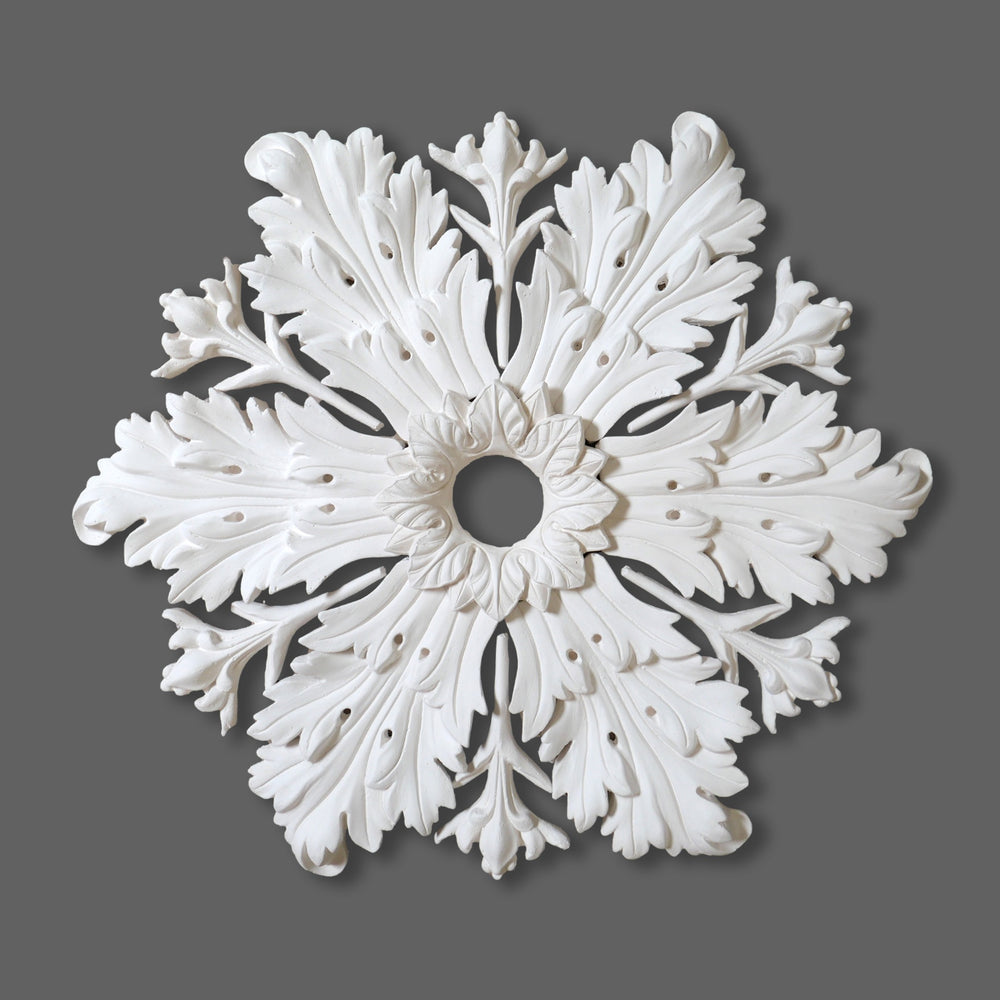 CL-CR35 Large Regency, Victorian, Edwardian individual Floral Leaf Plaster Ceiling Rose. The Cornice Store. Image 1