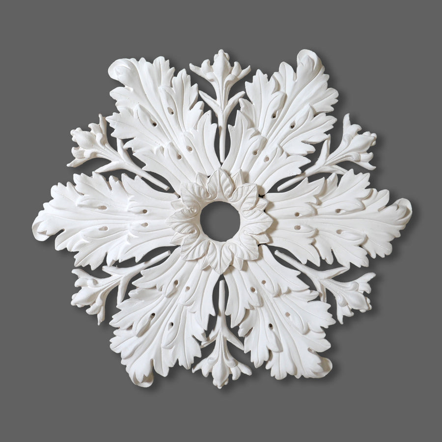 CL-CR35 Large Regency, Victorian, Edwardian individual Floral Leaf Plaster Ceiling Rose. The Cornice Store. Image 1