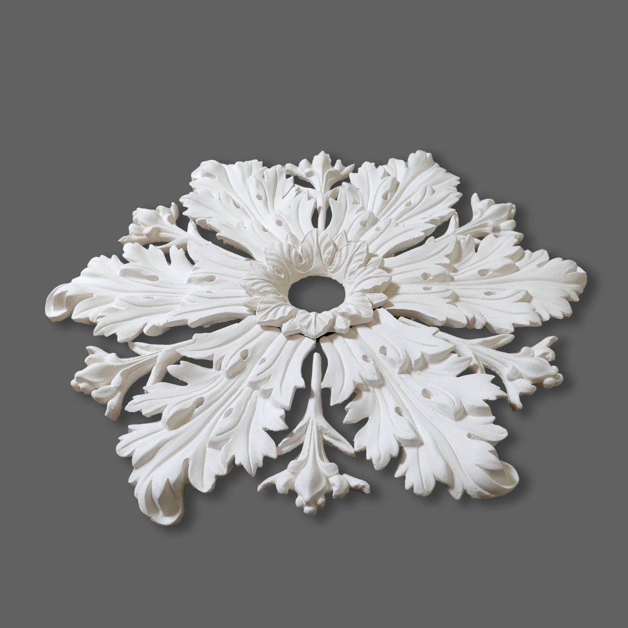 CL-CR35 Large Regency, Victorian, Edwardian individual Floral Leaf Plaster Ceiling Rose. The Cornice Store. Image 12