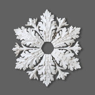 CL-CR29 individual Floral Leaf with Stem Plaster Ceiling Rose. The Cornice Store. Image 1