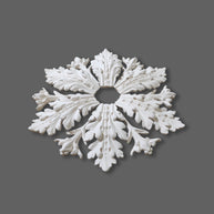 CL-CR29 individual Floral Leaf with Stem Plaster Ceiling Rose. The Cornice Store. Image 12