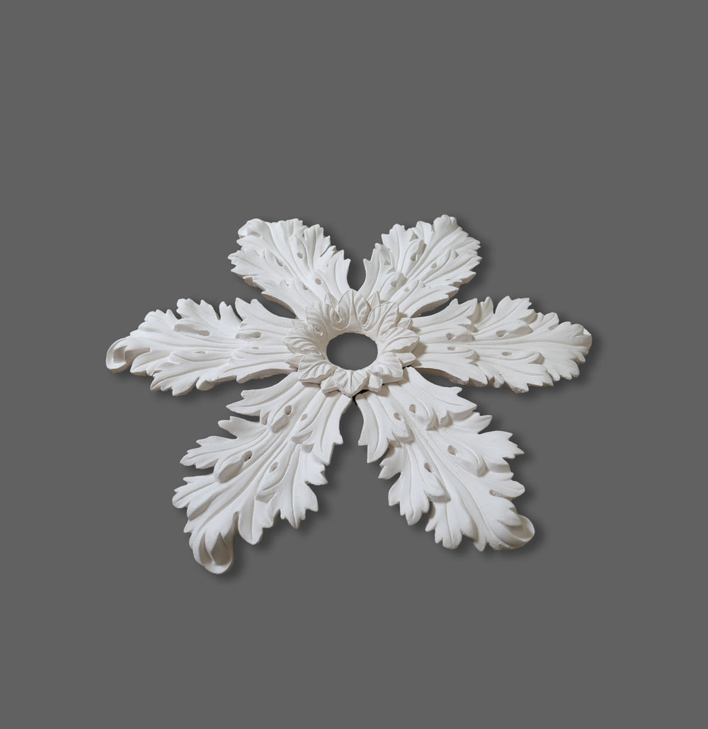 CL-CR34 Regency, Victorian, Edwardian individual Floral Leaf Plaster Ceiling Rose. The Cornice Store. Image 1
