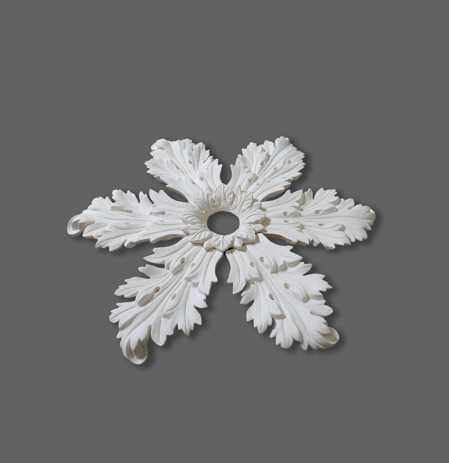 CL-CR34 Regency, Victorian, Edwardian individual Floral Leaf Plaster Ceiling Rose. The Cornice Store. Image 1
