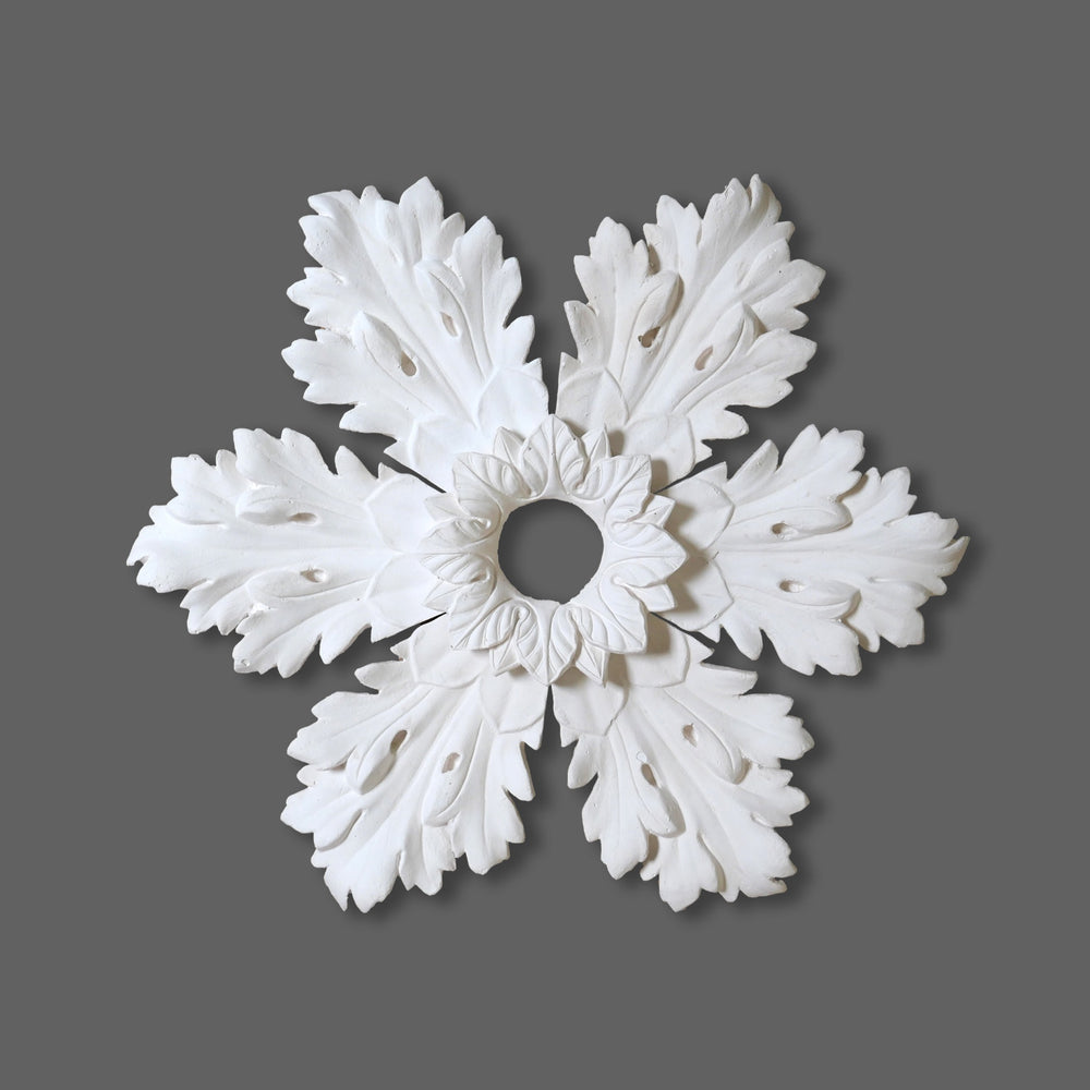 CL-CR36 Medium Regency, Victorian, Edwardian individual Floral Leaf Plaster Ceiling Rose. The Cornice Store. Image 1
