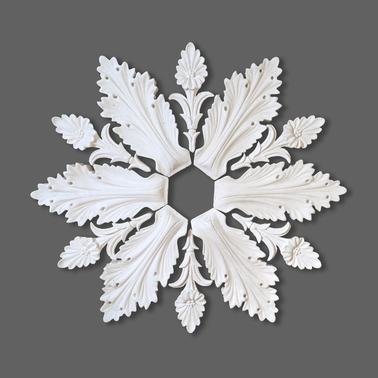 CL-CR31 Large Regency/Victorian/Edwardian individual Floral Leaf Plaster Ceiling Rose. The Cornice Store. Image 1