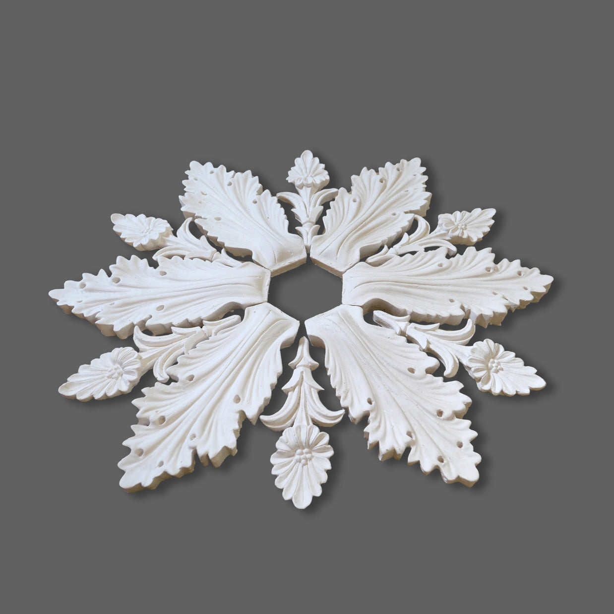 CL-CR31 Large Regency/Victorian/Edwardian individual Floral Leaf Plaster Ceiling Rose. The Cornice Store. Image 2