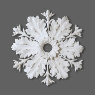 CL-CR37 Medium Regency, Victorian, Edwardian individual Floral Leaf Plaster Ceiling Rose. The Cornice Store. Image 1