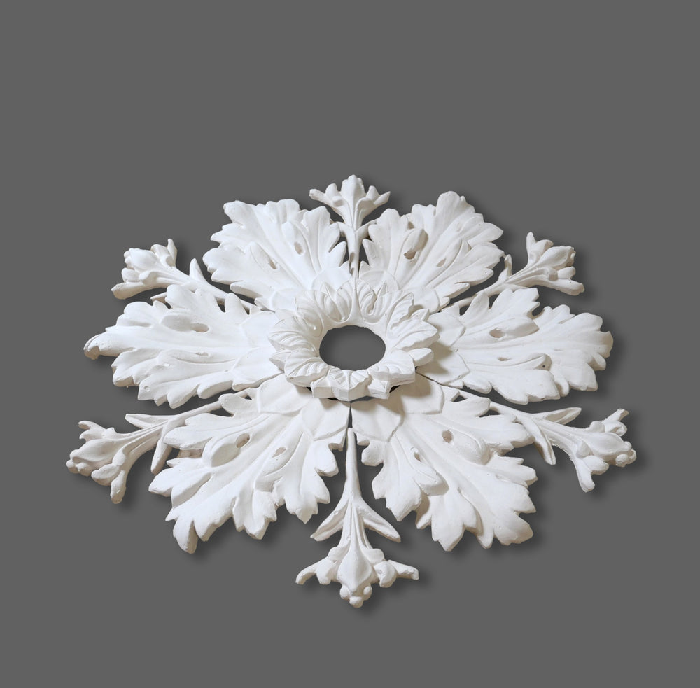 CL-CR37 Medium Regency, Victorian, Edwardian individual Floral Leaf Plaster Ceiling Rose. The Cornice Store. Image 12