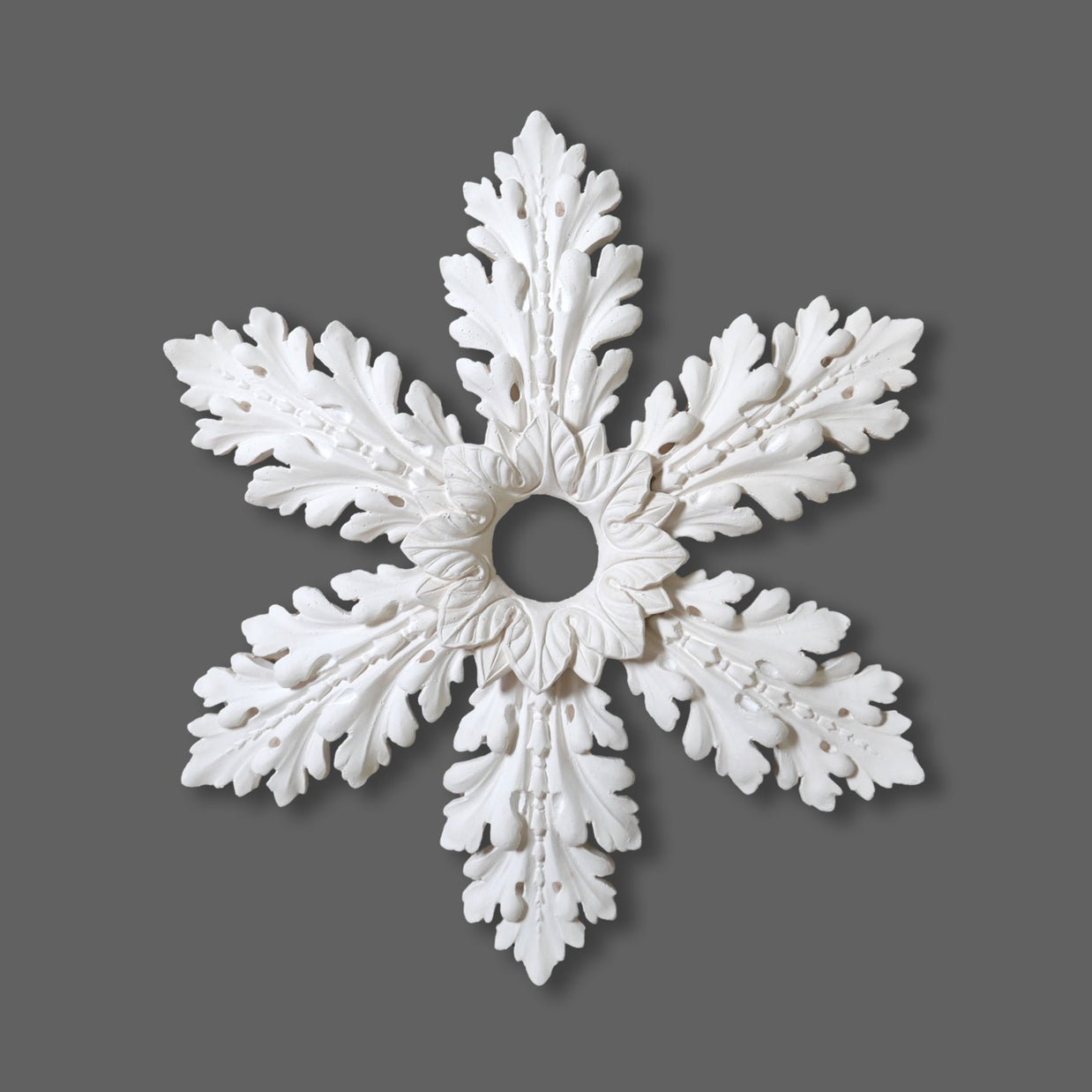 CL-CR40 Medium Regency/Victorian/Edwardian individual Floral Leaf Plaster Ceiling Rose. The Cornice Store. Image 1