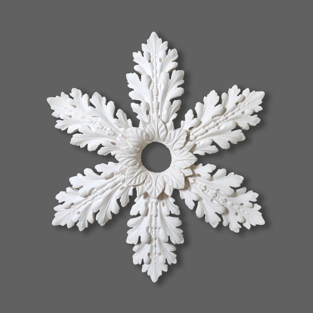 CL-CR40 Medium Regency/Victorian/Edwardian individual Floral Leaf Plaster Ceiling Rose. The Cornice Store. Image 1