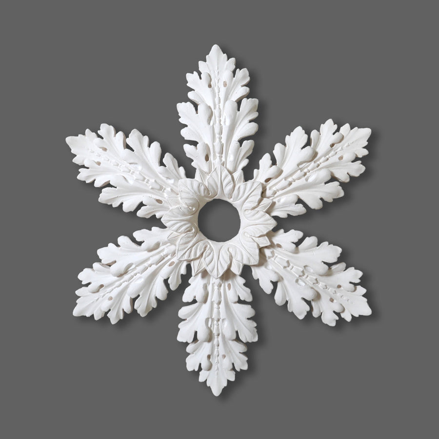 CL-CR40 Medium Regency/Victorian/Edwardian individual Floral Leaf Plaster Ceiling Rose. The Cornice Store. Image 1