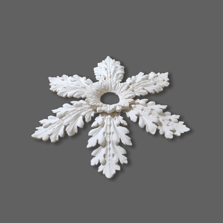 CL-CR40 Medium Regency/Victorian/Edwardian individual Floral Leaf Plaster Ceiling Rose. The Cornice Store. Image 12