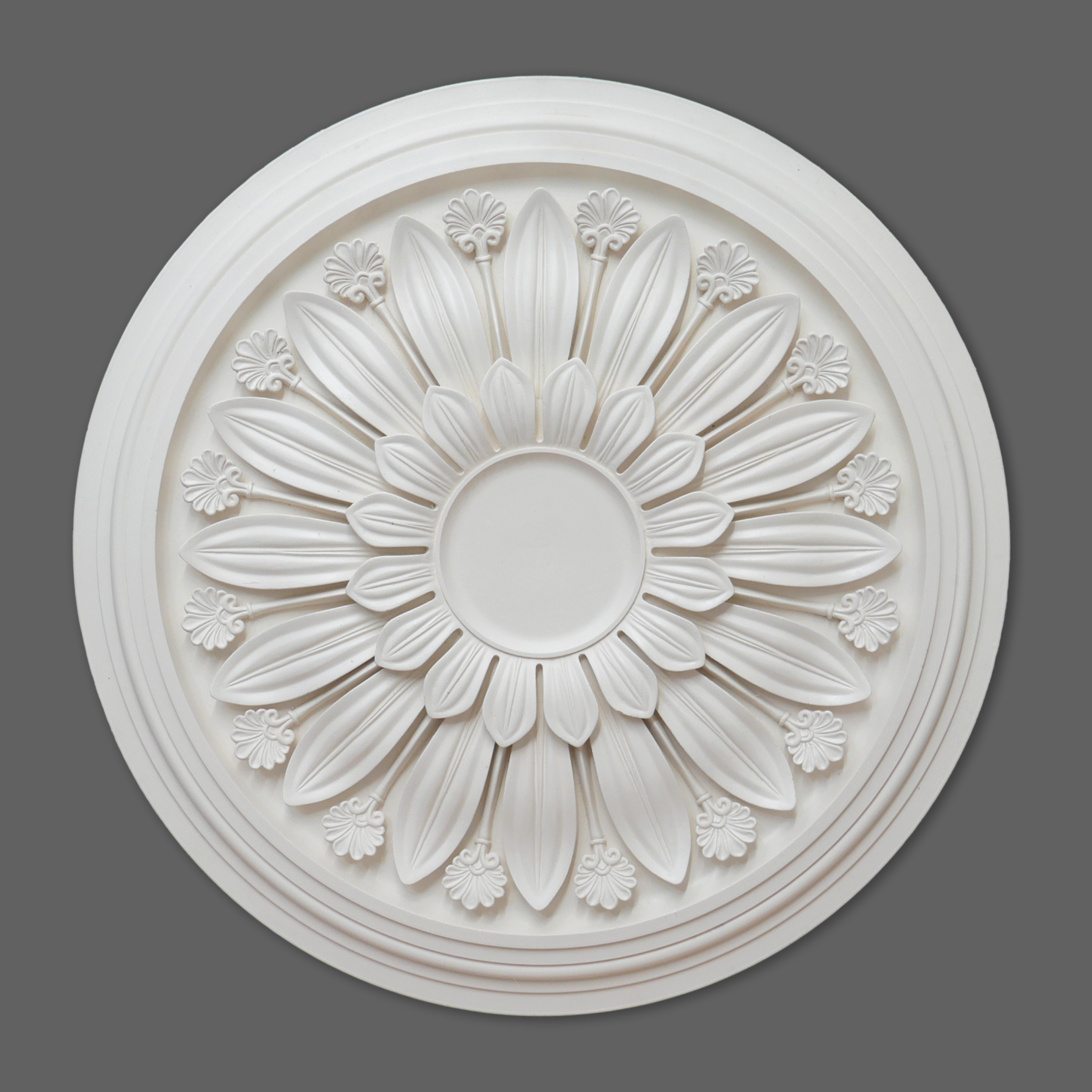 CL-CR45 Large Regency/Victorian Leaf enriched plaster Ceiling Rose ...