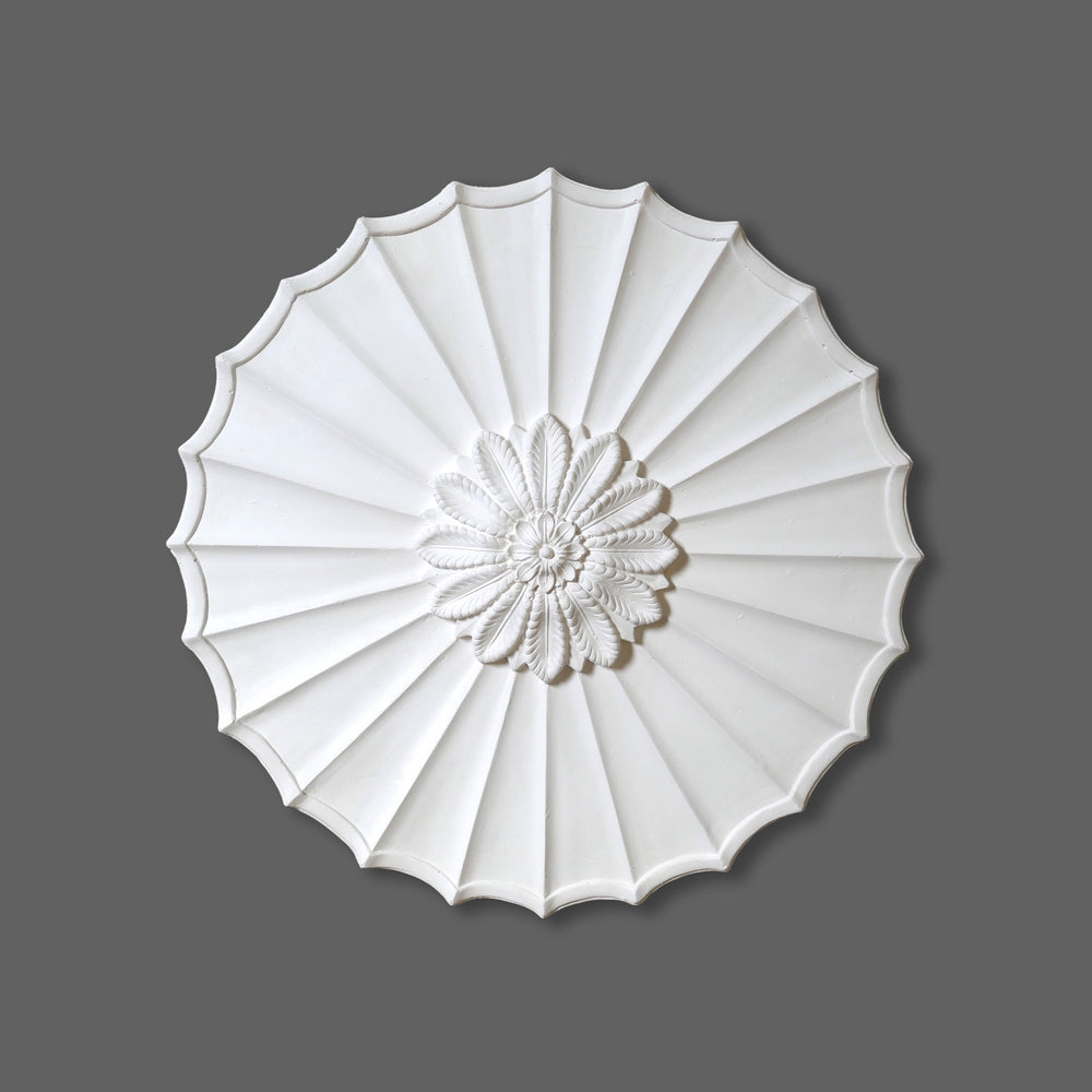 CL-CR33 Medium Regency Floral Leaf Plaster Ceiling Rose. The Cornice Store, handmade by Artisans from our London workshop. i1