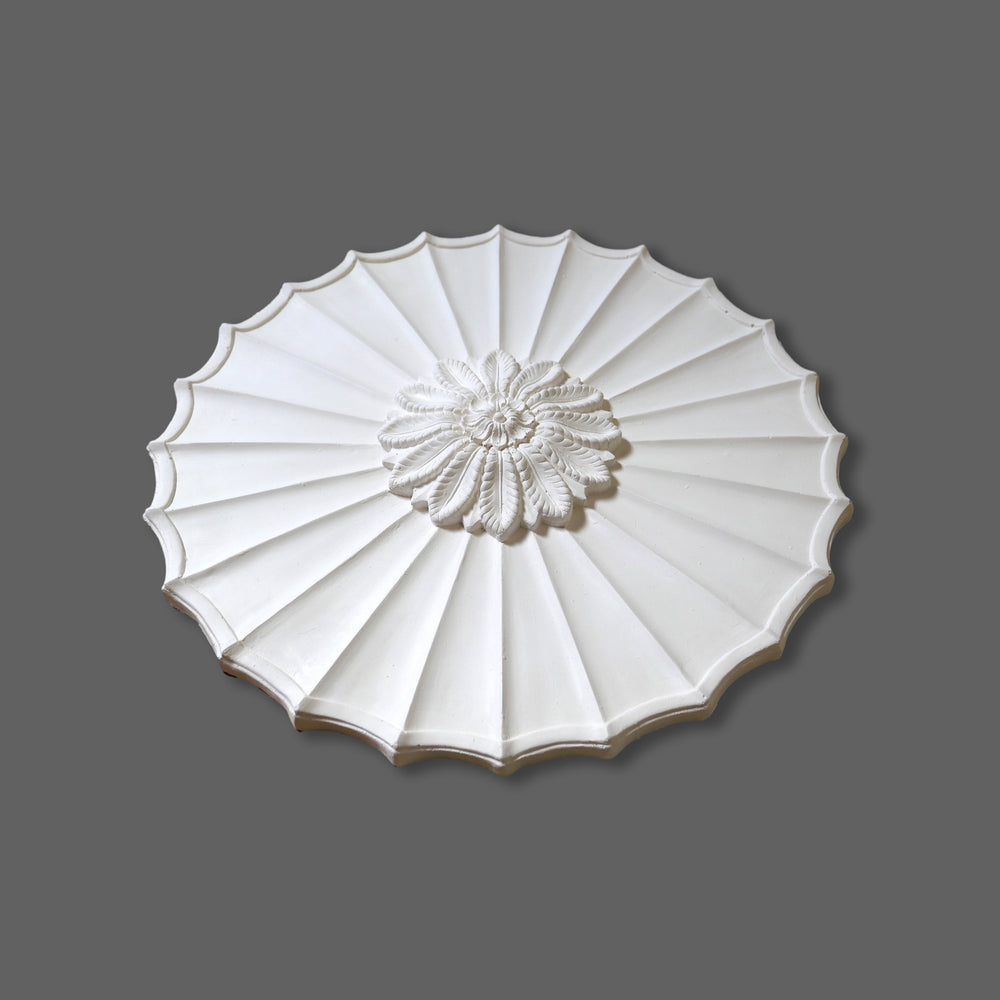 CL-CR33 Medium Regency Floral Leaf Plaster Ceiling Rose. The Cornice Store, handmade by Artisans from our London workshop. i1