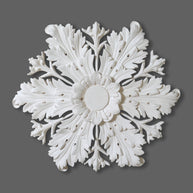 CL-CR48 Medium Regency, Victorian, Edwardian individual Floral Leaf Plaster Ceiling Rose. The Cornice Store. Image 1