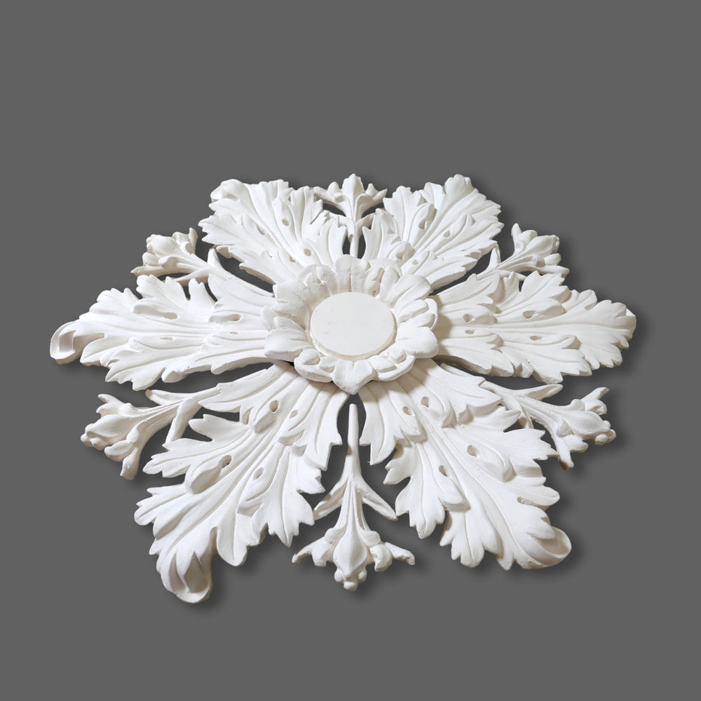 CL-CR48 Medium Regency, Victorian, Edwardian individual Floral Leaf Plaster Ceiling Rose. The Cornice Store. Image 12