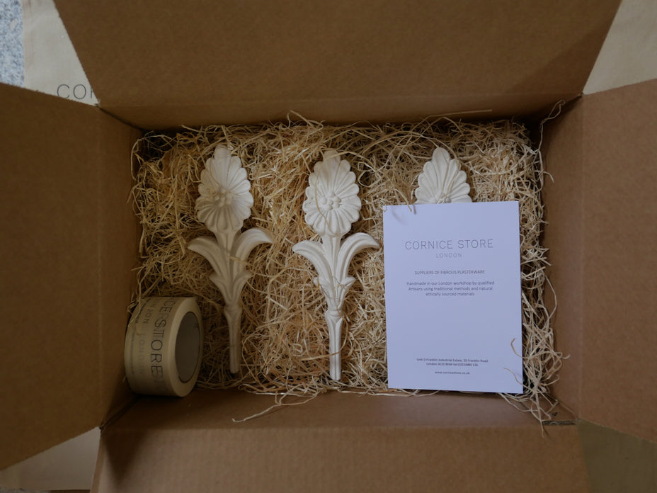 Cornice Store plaster products using SUSTAINABLE packaging with zero plastic