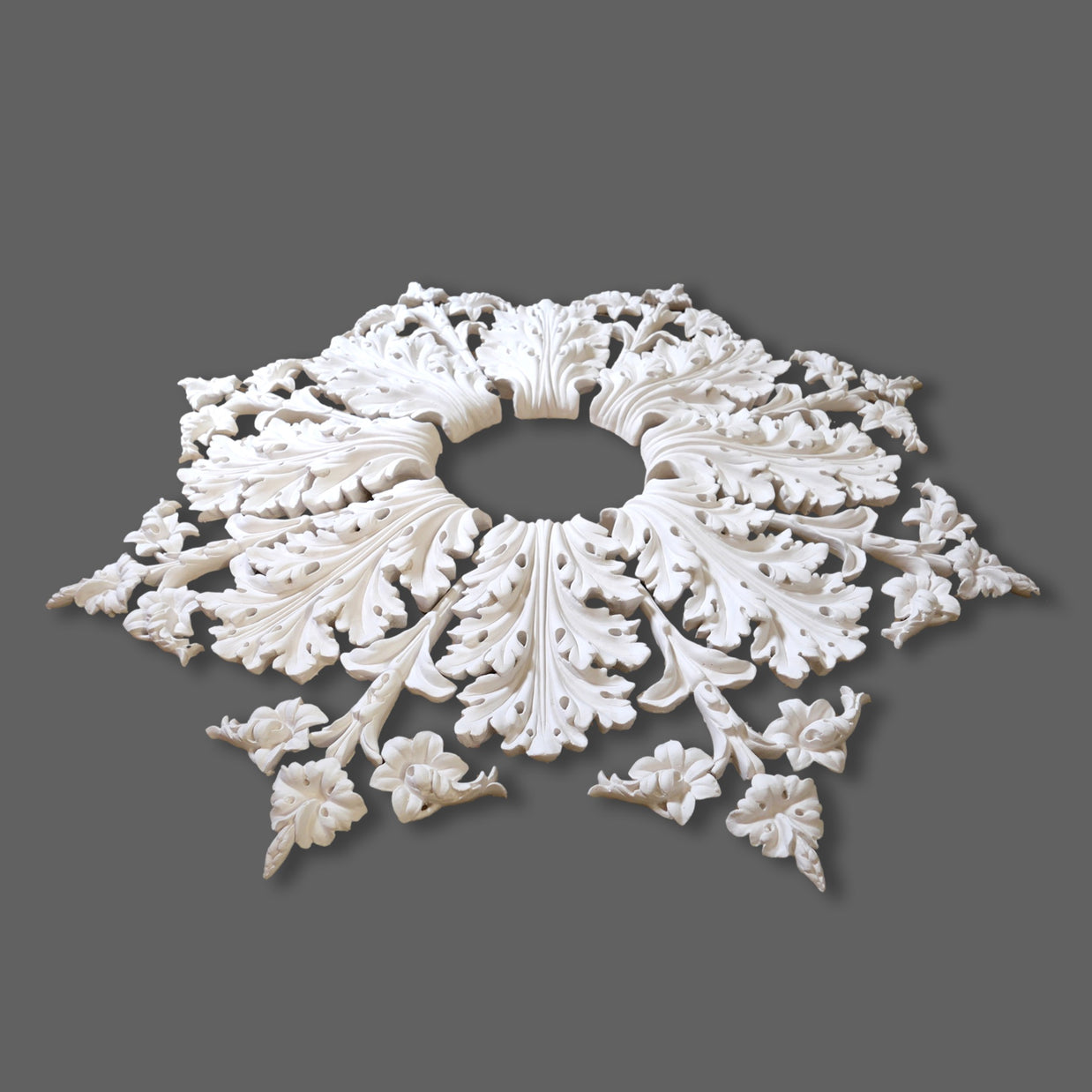 CL-CR09 Large Victorian-Edwardian individual Floral Leaf Plaster Ceiling Rose. The Cornice Store London based supplier of Plaster Cornice & Ceiling Roses. Delivery within 10-14 working days. image 2