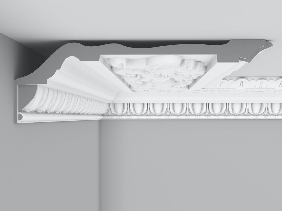 Cornice London Store Cornice CL-V09 Large Floral enriched Victorian plaster cornice image 2