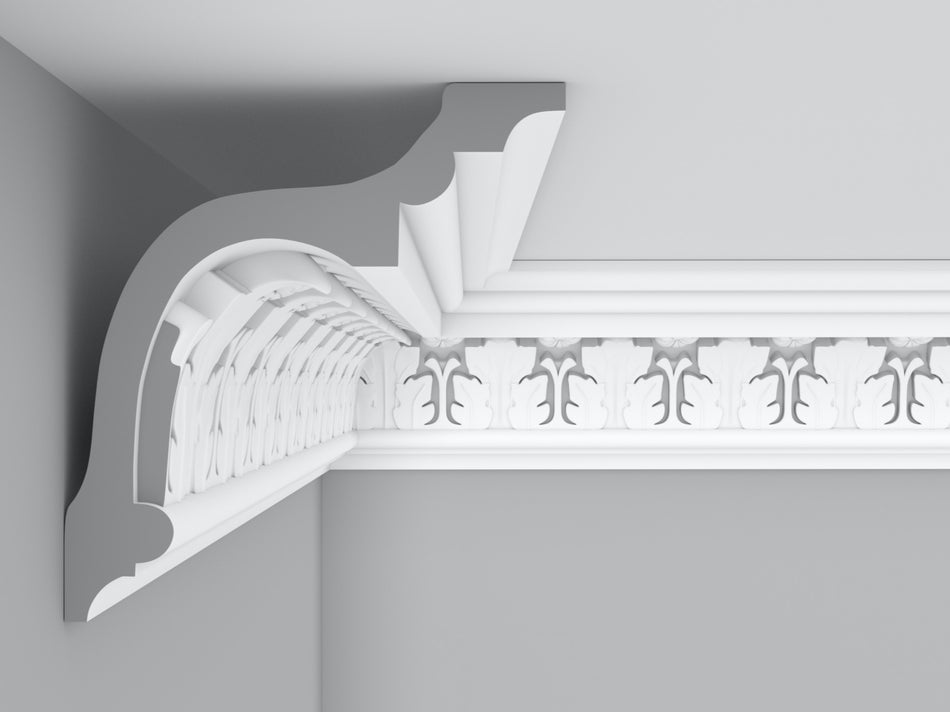 CL-RCC15 Large Regency Plaster Cornice. Projection: 165mm. Height: 180mm.
