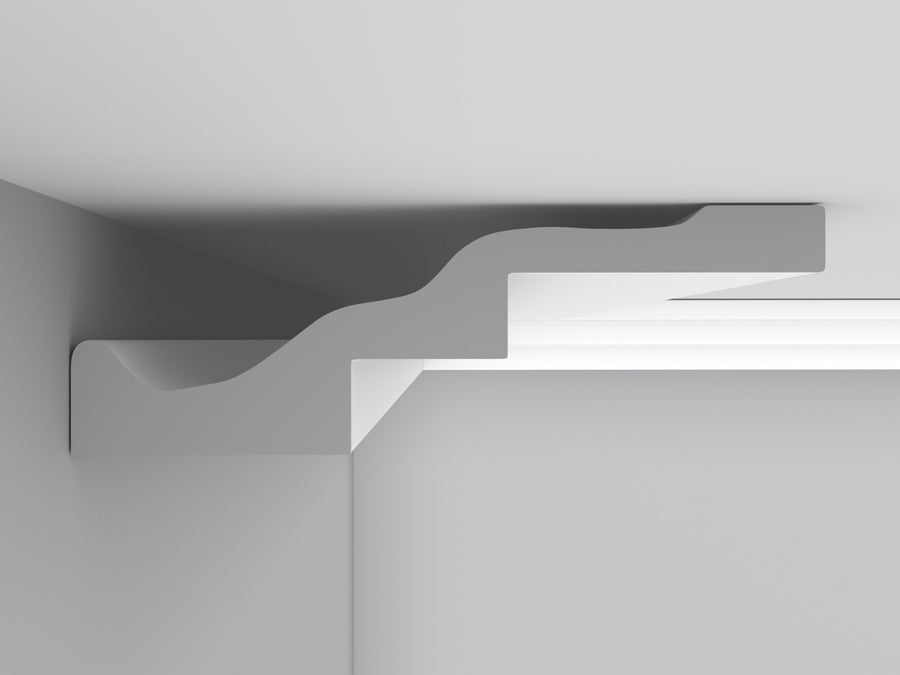 Cornice London Store Cornice CL-A02 large Art-Deco plaster cornice image 2