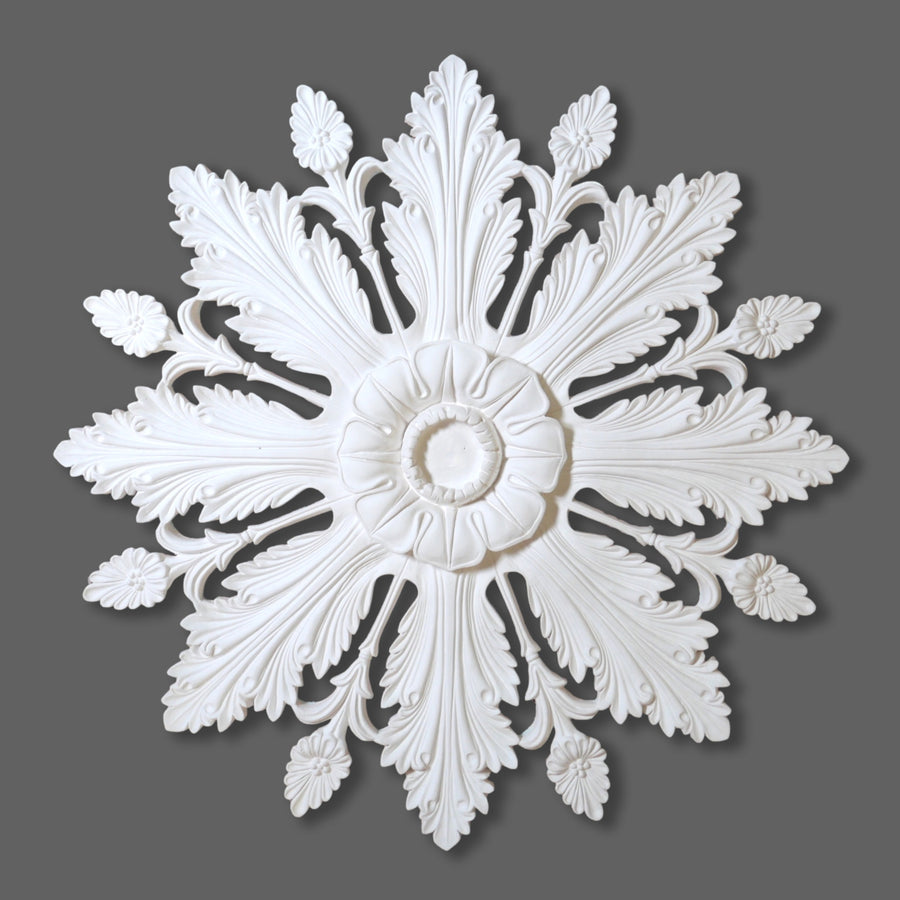CL-CR13 Large Georgian-Regency-Victorian individual Floral Leaf Plaster Ceiling Rose. The Cornice Store London based supplier of Plaster Cornice & Ceiling Roses. Delivery within 10-14 working days. image 1