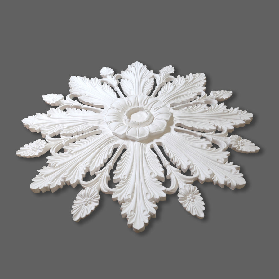 CL-CR13 Large Georgian-Regency-Victorian individual Floral Leaf Plaster Ceiling Rose. The Cornice Store London based supplier of Plaster Cornice & Ceiling Roses. Delivery within 10-14 working days. image 12