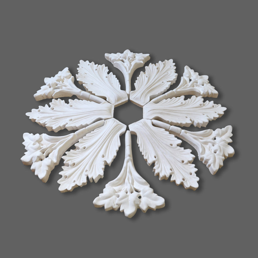 CL-CR14 Large Victorian-Edwardian individual Floral Leaf Plaster Ceiling Rose. The Cornice Store. Image 2