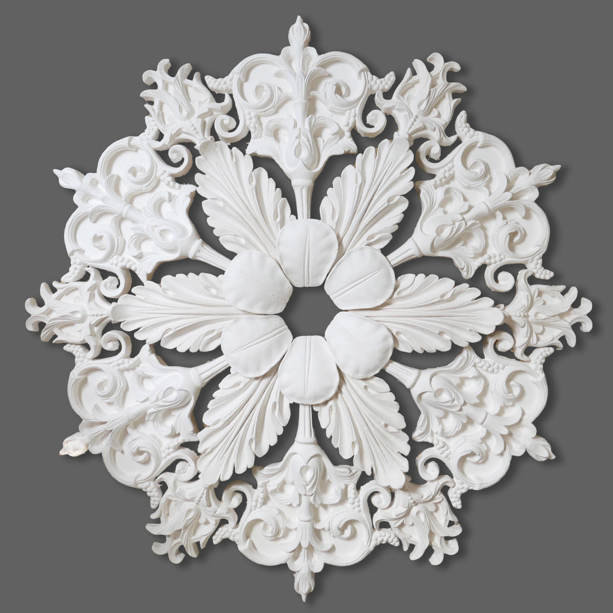 CL-CR25 Large Victorian-Edwardian individual Floral Leaf Plaster Ceiling Rose. The Cornice Store. Image 1
