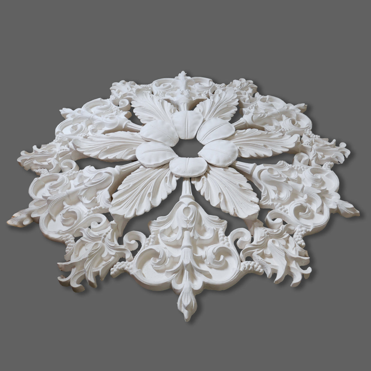 CL-CR25 Large Victorian-Edwardian individual Floral Leaf Plaster Ceiling Rose. The Cornice Store. Image 12