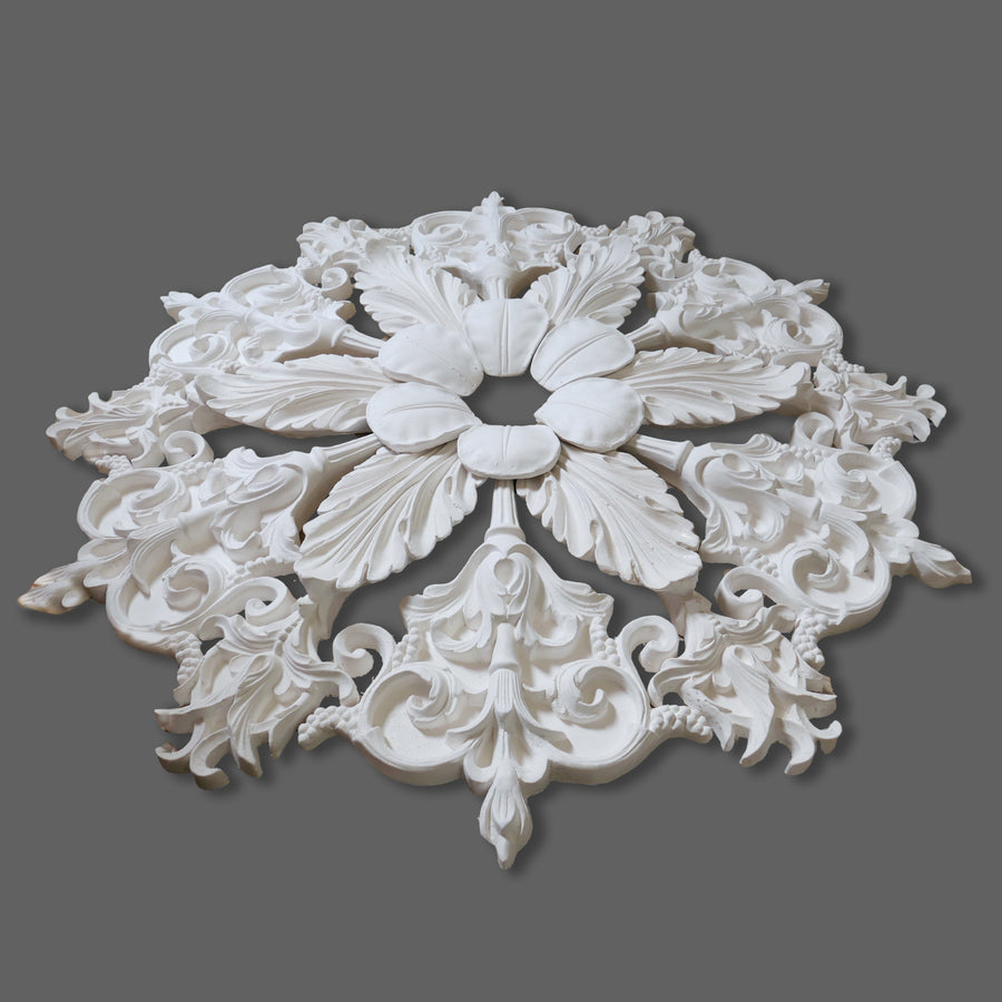 CL-CR25 Large Victorian-Edwardian individual Floral Leaf Plaster Ceiling Rose. The Cornice Store. Image 12