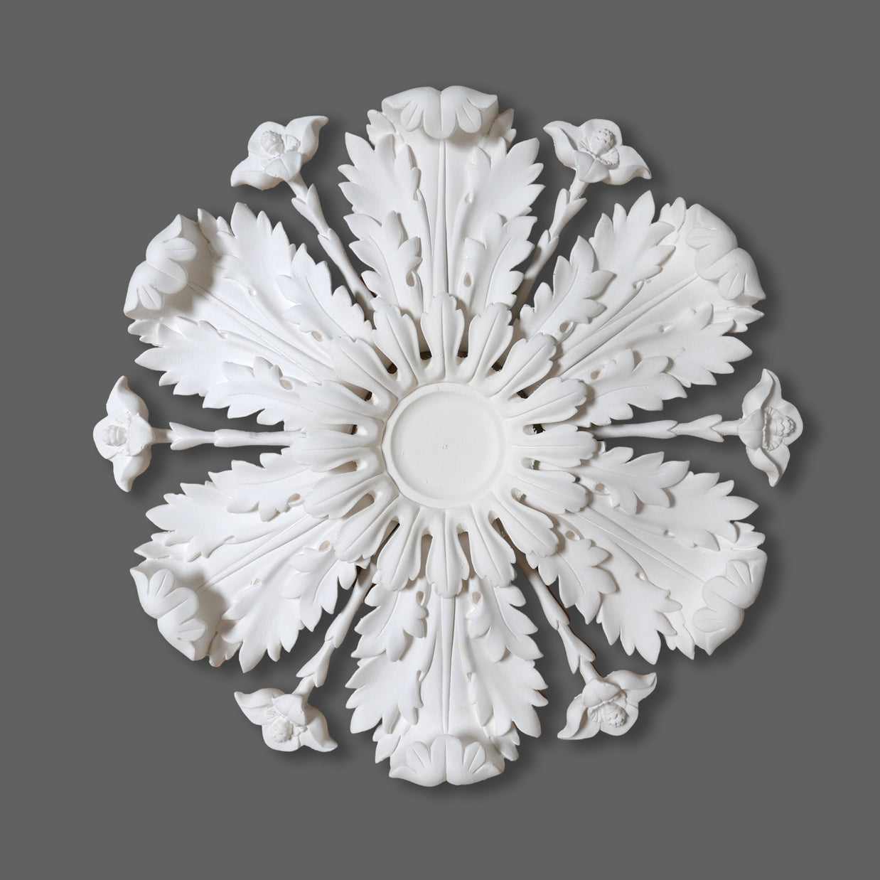 CL-CR10 Large Regency-Victorian individual Floral Leaf Plaster Ceiling Rose. The Cornice Store London based supplier of Plaster Cornice & Ceiling Roses. Delivery within 10-14 working days. image 1