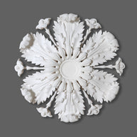 CL-CR10 Large Regency-Victorian individual Floral Leaf Plaster Ceiling Rose. The Cornice Store London based supplier of Plaster Cornice & Ceiling Roses. Delivery within 10-14 working days. image 1