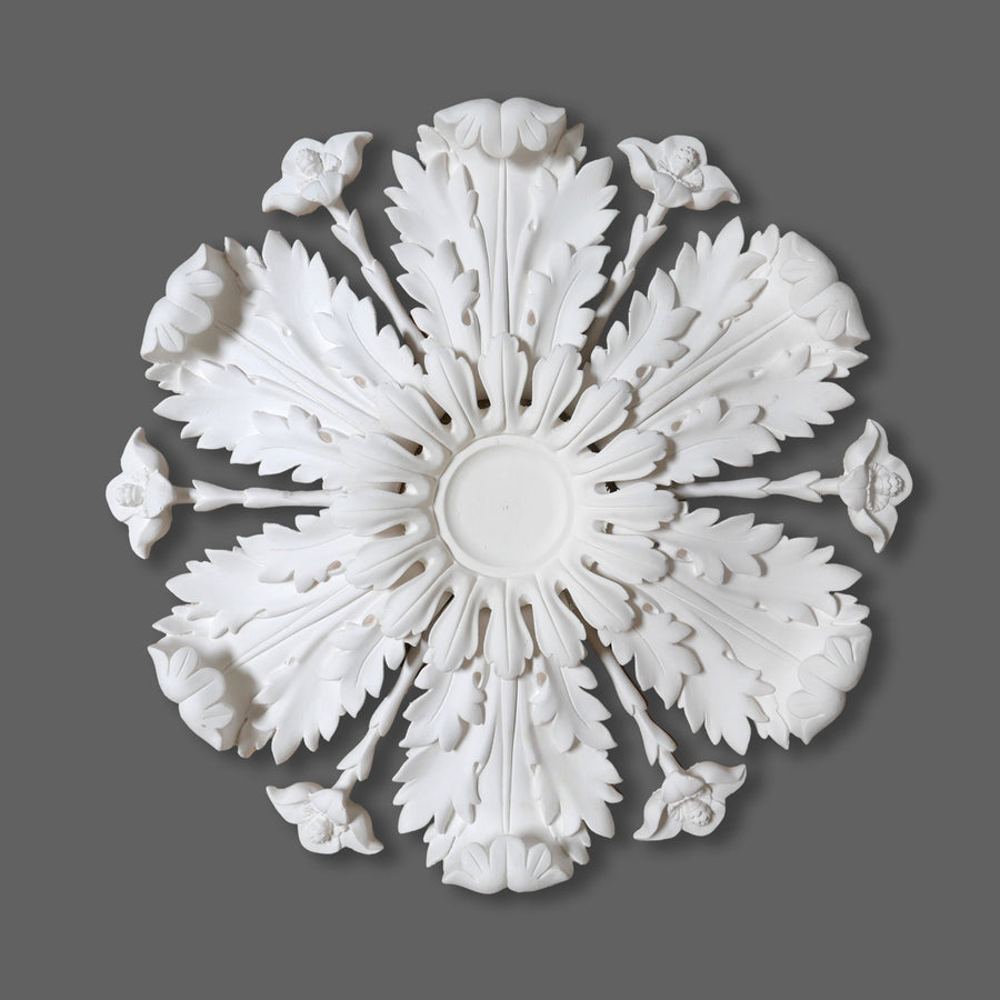 CL-CR10 Large Regency-Victorian individual Floral Leaf Plaster Ceiling Rose. The Cornice Store London based supplier of Plaster Cornice & Ceiling Roses. Delivery within 10-14 working days. image 1