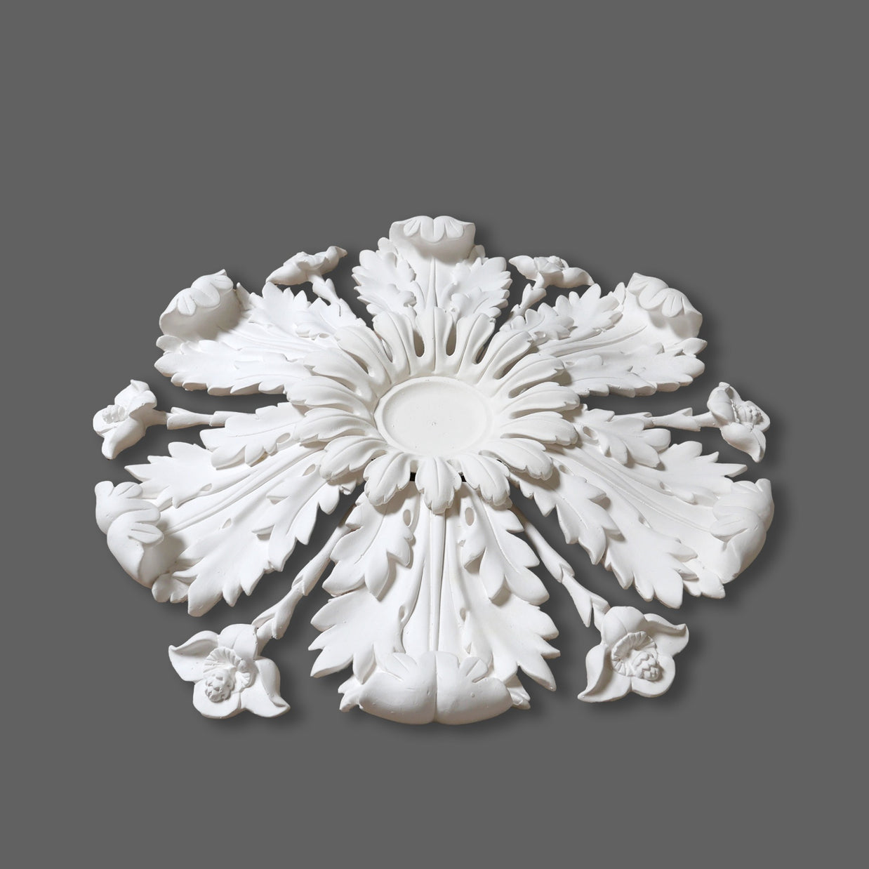 CL-CR10 Large Regency-Victorian individual Floral Leaf Plaster Ceiling Rose. The Cornice Store London based supplier of Plaster Cornice & Ceiling Roses. Delivery within 10-14 working days. image 12