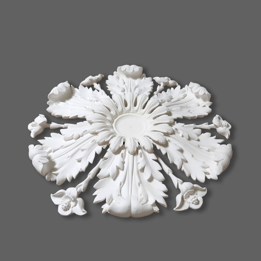 CL-CR10 Large Regency-Victorian individual Floral Leaf Plaster Ceiling Rose. The Cornice Store London based supplier of Plaster Cornice & Ceiling Roses. Delivery within 10-14 working days. image 12