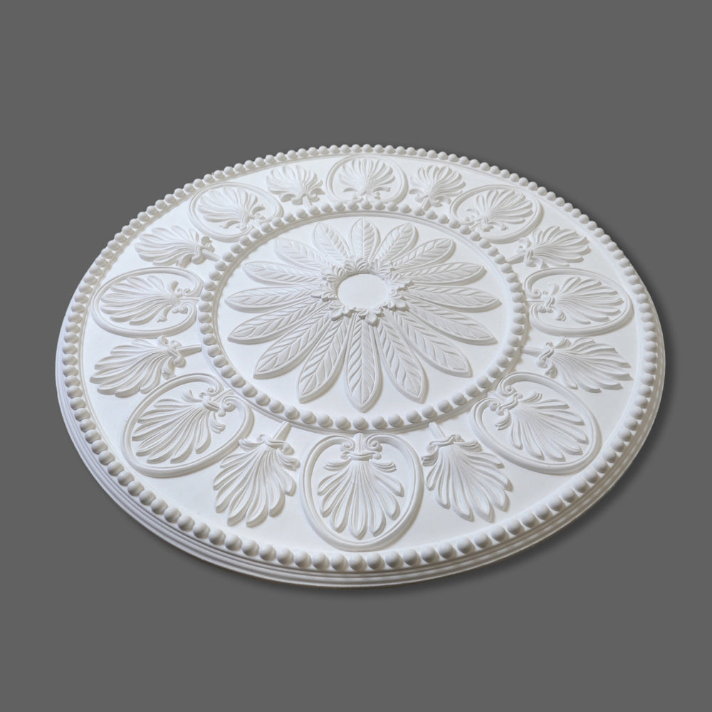 CL-CR17 Large Adams/Regency Floral Plaster Ceiling Rose. The Cornice Store, handmade by Artisans from our London workshop.  image 1