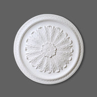 CL-CR12 Medium Regency Floral Leaf Plaster Ceiling Rose. The Cornice Store Ceiling Rose Collection, handmade by Artisans from our London workshop. image 1